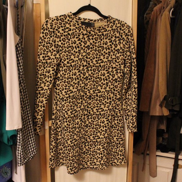 Zara Mini Leopard Print Dress
